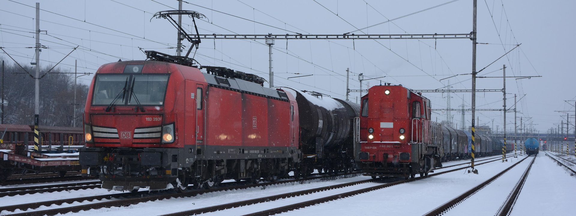 Single car train in the countryside