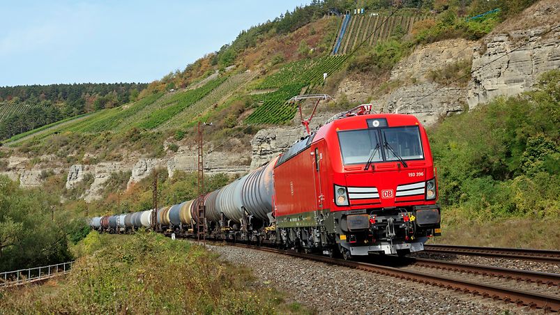 A train with chemical transport