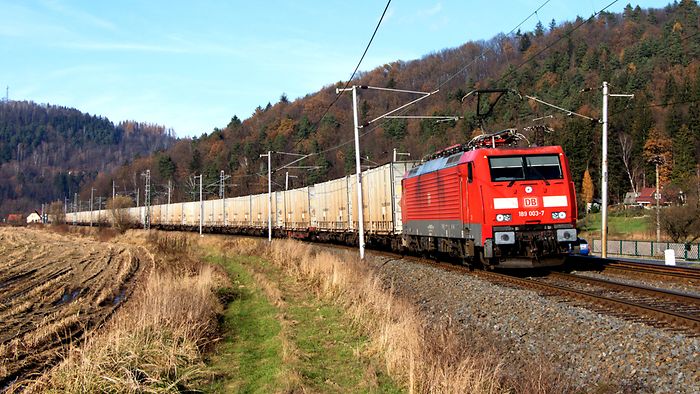 Train in countryside